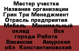 Мастер участка › Название организации ­ Грин Три Менеджмент › Отрасль предприятия ­ Мебель › Минимальный оклад ­ 60 000 - Все города Работа » Вакансии   . Амурская обл.,Константиновский р-н